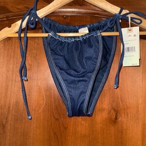 Good American Indigo Print Bikini Bottom – Size 4 – New With Tags